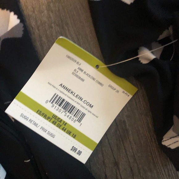 Anne Klein faux wrap dress size 14 - Picture 3 of 4